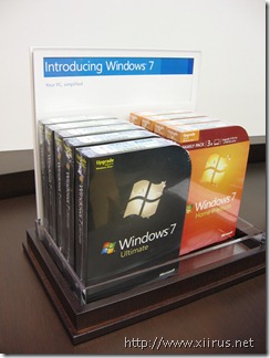 Microsoft Store (Fashion Square Mall): Windows 7 Box Shots