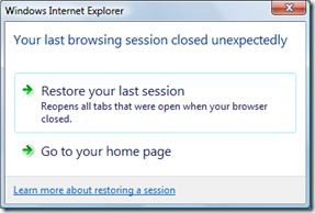Your last browsing session closed unexpectedly. Restore your last session. Go to your home page.