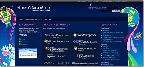 Microsoft DreamSpark: Visual Studio 2010 Professional