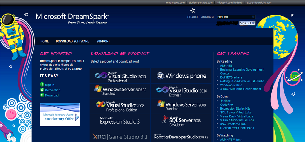 Microsoft DreamSpark Website Updated for RTM of Studio 2010 » Carlo