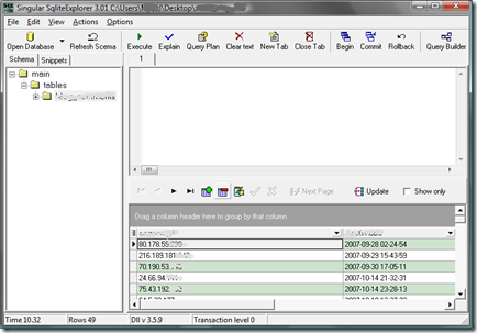 Singular SqliteExplorer 3.01
